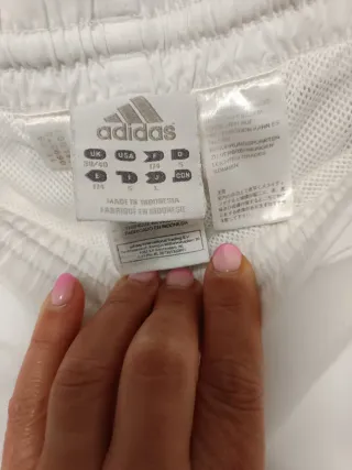 Pantalón Adidas Blanco Negro Talla M