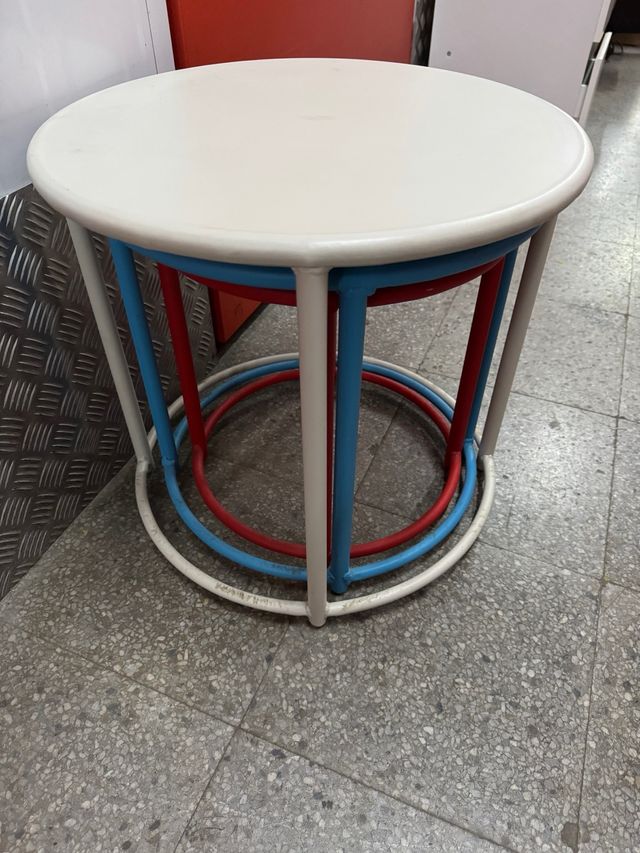 Set 3 mesas nido de metal/aluminio