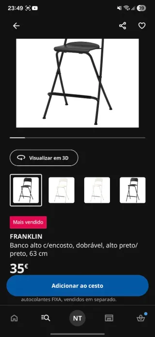 4 Cadeiras altas Ikea