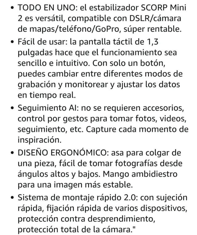 Estabilizador FeiyuTech Scorp Mini 2 Kit