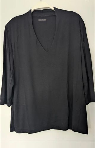 Blusa Estampada Manga Larga o Jersey negro pico