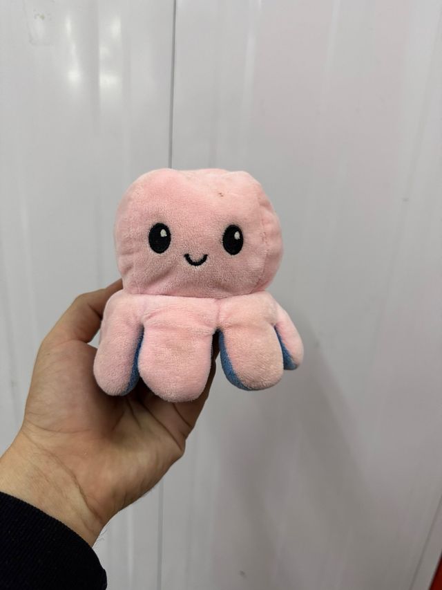 Peluche Pulpo Reversible Rosa