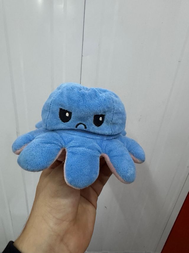 Peluche Pulpo Reversible Rosa