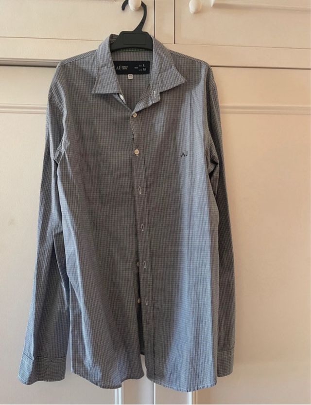 Camisa Armani Gris Talla L