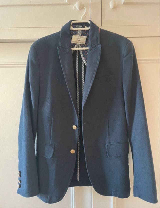 Chaqueta Americana Zara Azul