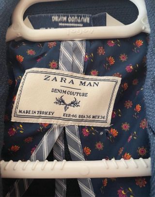 Chaqueta Americana Zara Azul