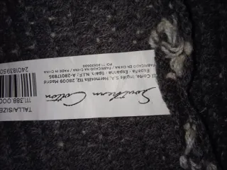 Poncho Bufanda Beige y Gris