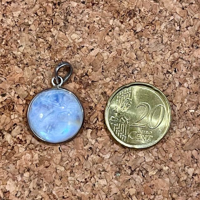 Colgante de Plata con Piedra Lunar Arcoíris