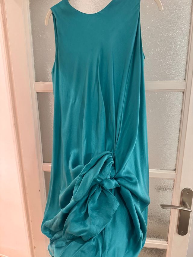 Vestido Uterqüe verde azulado