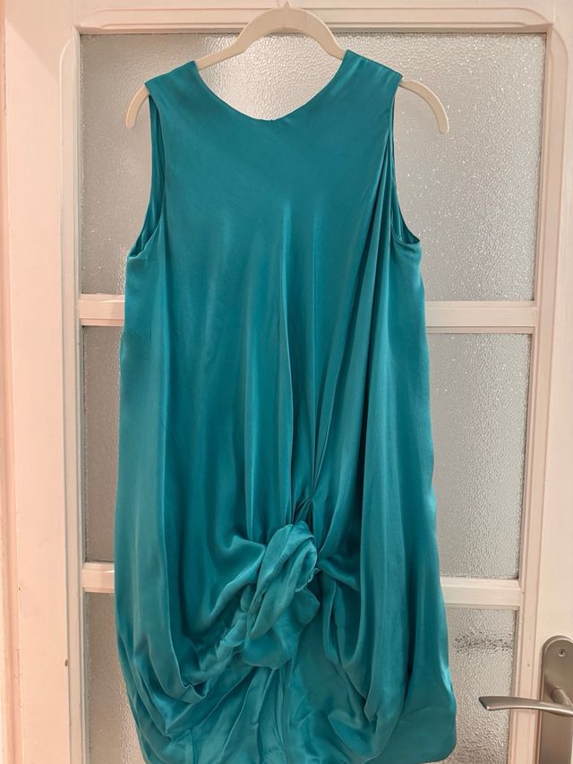 Vestido Uterqüe verde azulado