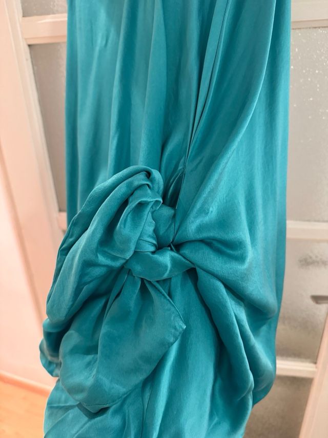 Vestido Uterqüe verde azulado