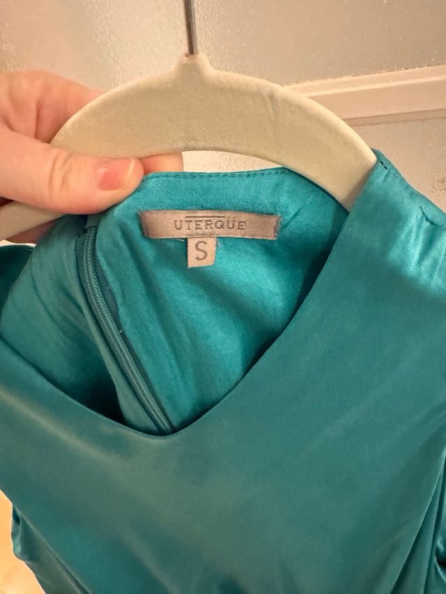 Vestido Uterqüe verde azulado