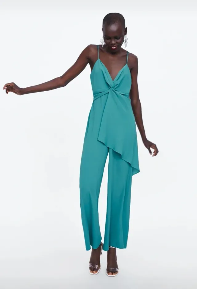 Mono Zara Talla L Verde Azulado