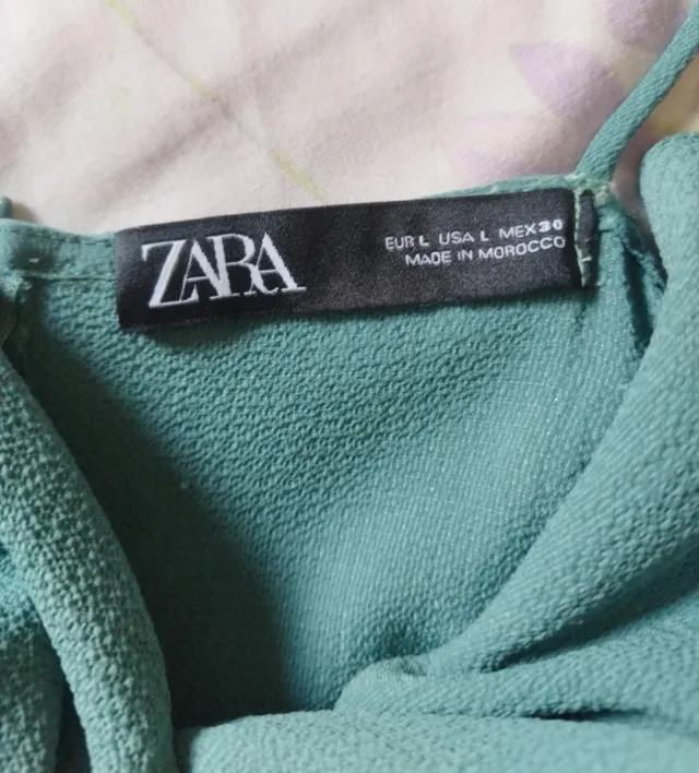 Mono Zara Talla L Verde Azulado