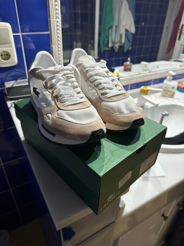 Zapatillas Lacoste Beige/Blanco Talla 42