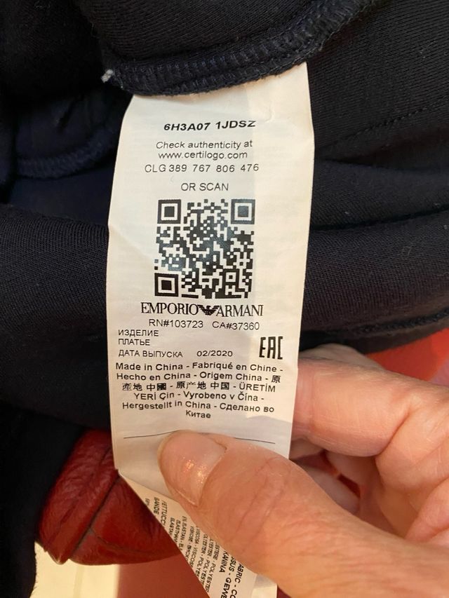 Abito bimba Emporio Armani 8 anni blu