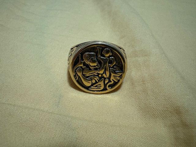 Anillo Griego chapado en oro 18k