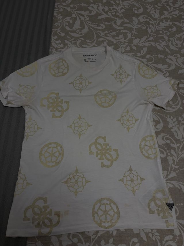 Camiseta Guess Blanca Estampada Talla M