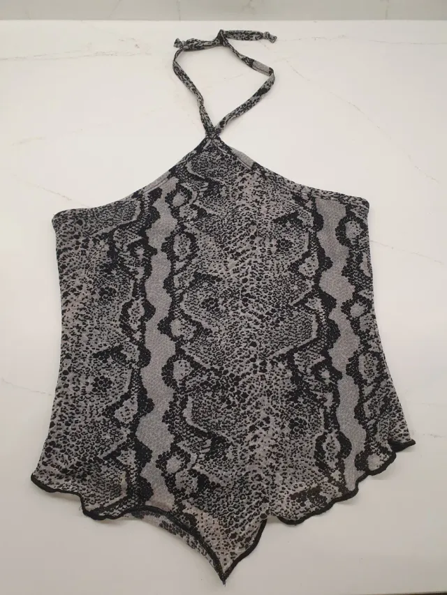 Top halter estampado serpiente mujer