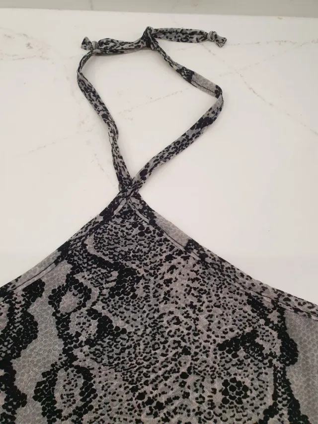 Top halter estampado serpiente mujer
