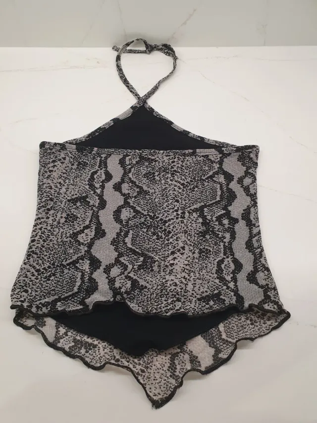 Top halter estampado serpiente mujer