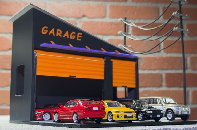 Diorama Garaje/Parcheggio Hot Wheels 1/64