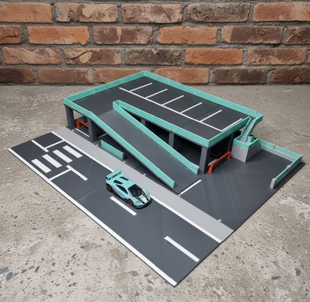 Diorama Garaje/Parcheggio Hot Wheels 1/64