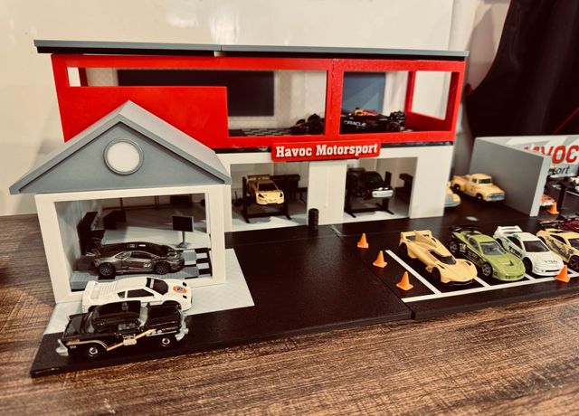 Diorama Garaje/Parcheggio Hot Wheels 1/64