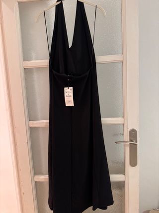 Vestido Halter Negro Zara