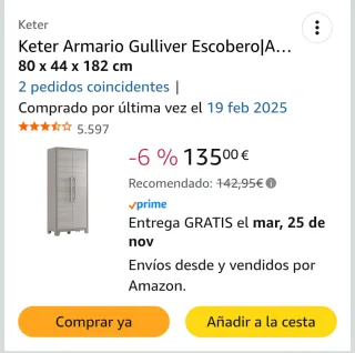 Armario Keter Gulliver Escobero