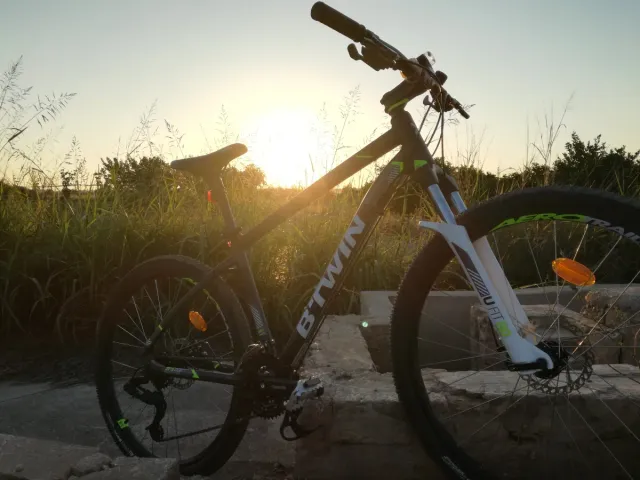 Bicicleta preparada para bikepacking