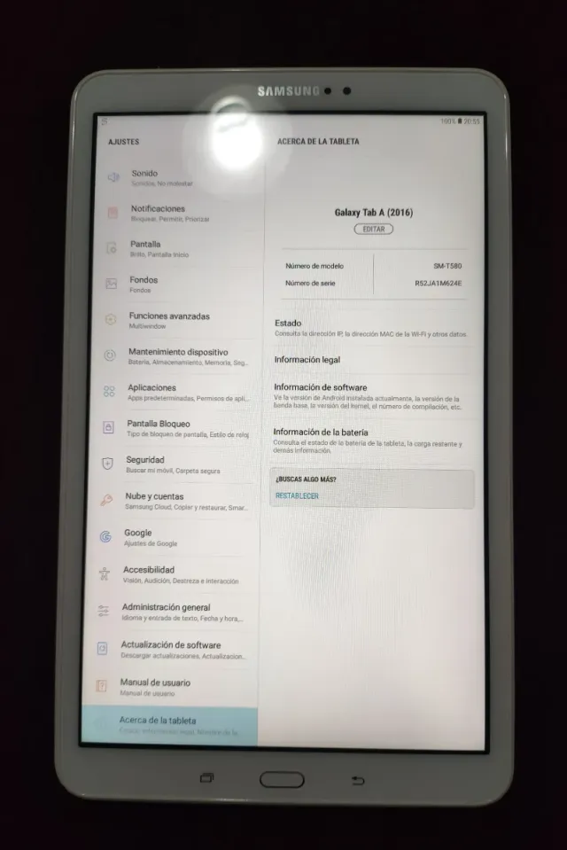 Samsung Galaxy Tab A6 Blanca 10.1 pulgadas