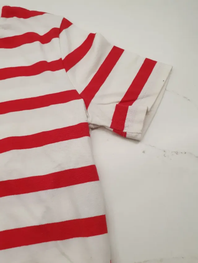 Camiseta Zara Rayas Rojas Talla S