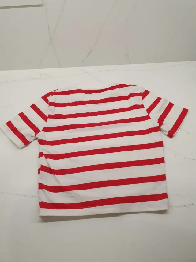 Camiseta Zara Rayas Rojas Talla S