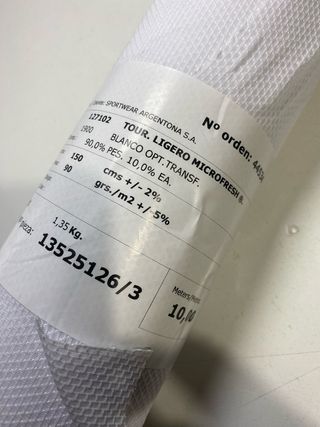 Lote Telas deportivas Sportwear Argentona