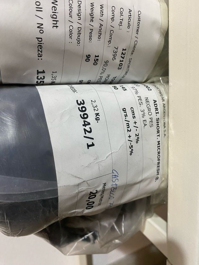 Lote Telas deportivas Sportwear Argentona