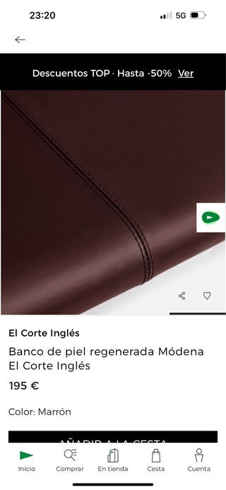 Banco Descalzadora Marrón Cuero