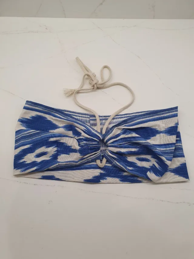 Top palabra de honor T36 azul y blanco