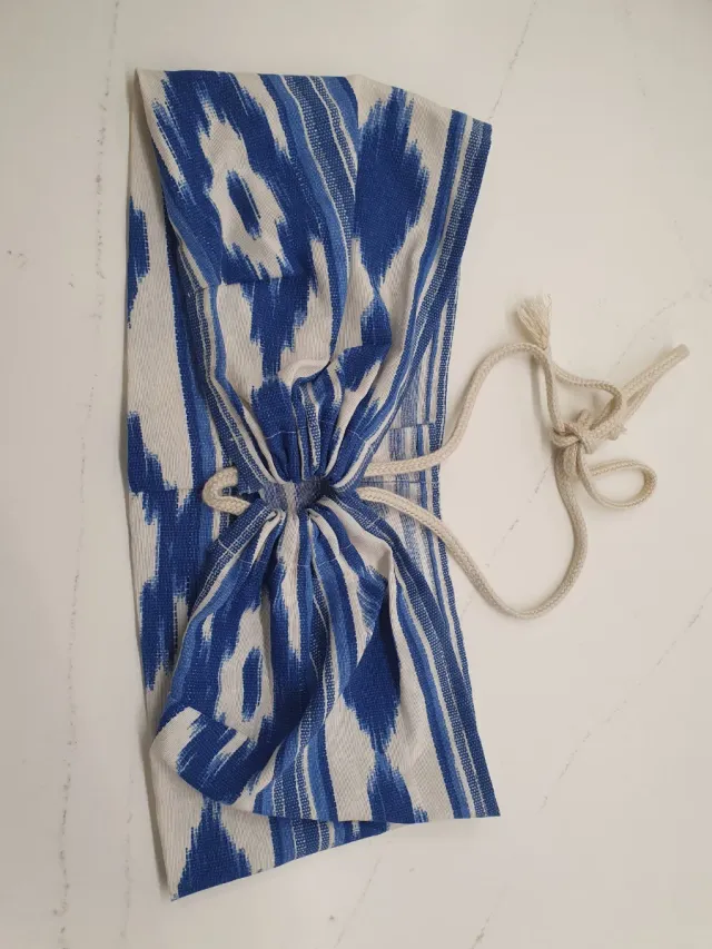 Top palabra de honor T36 azul y blanco