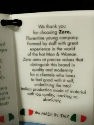 Coppola Lana 100% Mod. Milano Zero