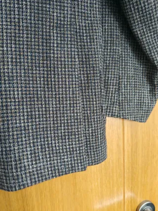 Americana cuadros gris y negro