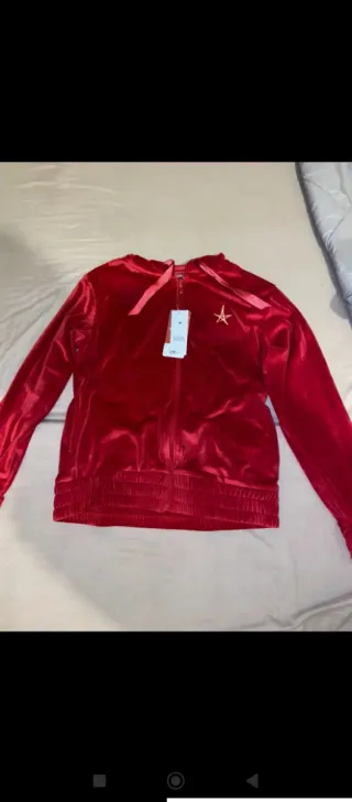 Tuta donna velluto rosso con cartellino Tg 44