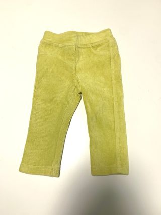 Pantalón pana bebé amarillo Benetton