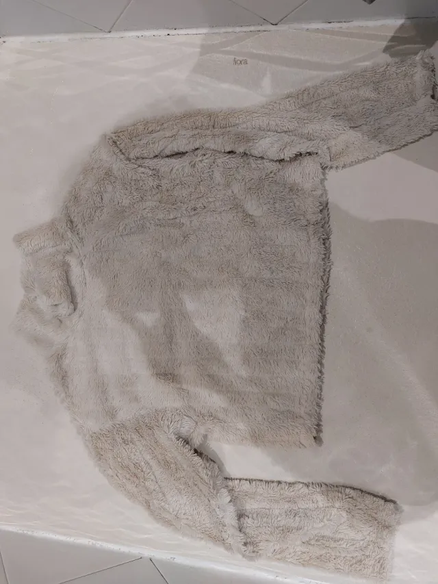 Jersey pelo beige/gris