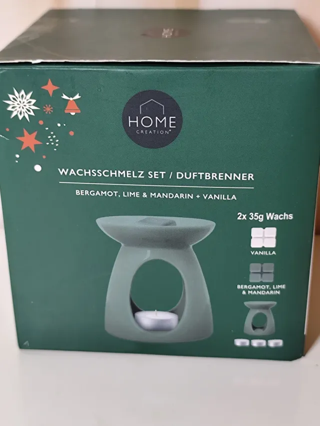 Quemador de cera aromática verde