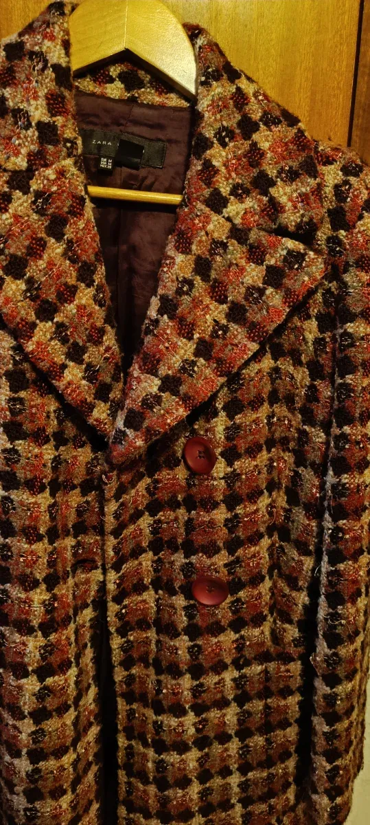 Abrigo Zara cuadros M