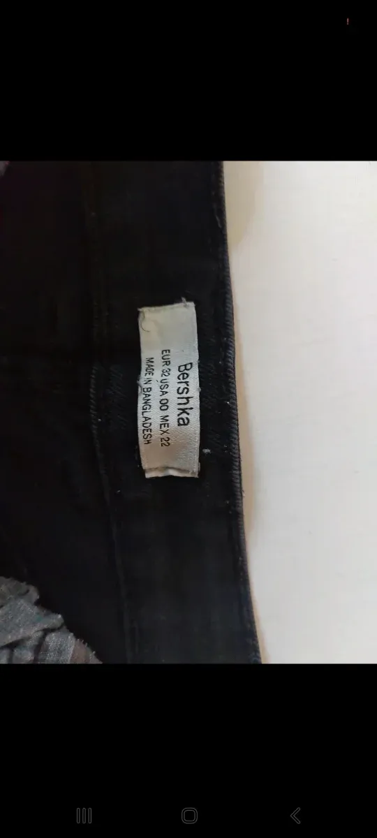 Shorts vaqueros negros con cordones