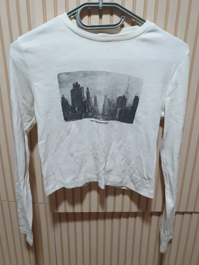 Camiseta top manga larga mujer T/S de Stradivarius