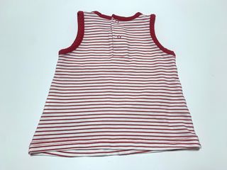 Camiseta bebé niña rayas rojas y blancas