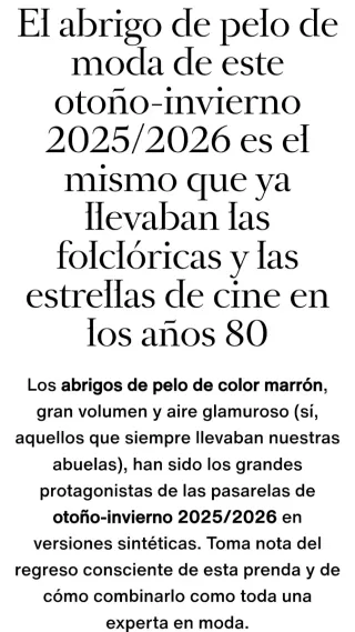 Abrigo de pelomuton marrón